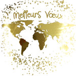 Carte Meilleurs Vœux avec Enveloppe Blanche 15x15cm