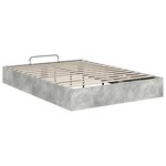 vidaXL Cadre de lit ottoman Gris béton 135 x 190 cm Bois d'ingénierie