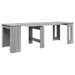 vidaXL Table à dîner 240 x 85 x 75 cm Bois d'ingénierie Sonoma gris