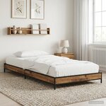 vidaXL Cadre de lit Bois ancien 80 x 200 cm Bois d'ingénierie