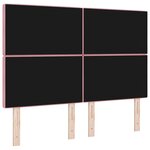 vidaXL Tête de Lit LED avec des lumières à LED Rose 144 cm Velours