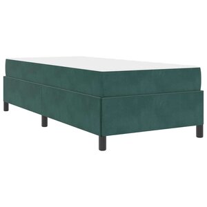 vidaXL Cadre de lit Vert foncé  vert et blanc 90 x 200 cm Velours