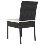 vidaXL Chaises à manger de jardin lot de 2 Résine tressée Noir