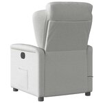 vidaXL Fauteuil de massage inclinable électrique gris nuage tissu