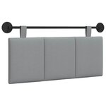 vidaXL Tête de lit suspendue Gris clair Tissu