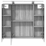 vidaXL Armoire Miroir de Salle de Bain Gris Sonoma 80 x 14.5 x 70 cm