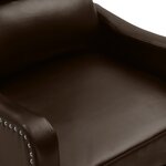 vidaXL Fauteuil inclinable électrique Marron Similicuir brillant