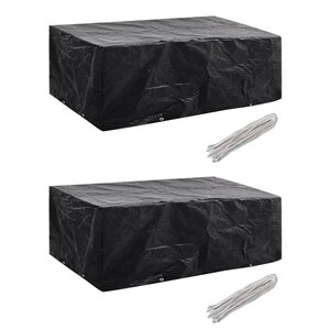 vidaXL Housses de salon de jardin 2 Pièces 8 œillets 200x160x70 cm