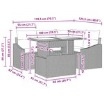 vidaXL Ensemble de canapé de jardin 5 Pièces Beige  Gris clair