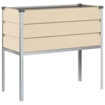 vidaXL Jardinière Ivoire 100 x 45 x 90 cm Acier galvanisé