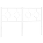vidaXL Tête de lit de remplacement métal blanc 140 cm