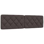 vidaXL Cadre de lit avec LED sans matelas marron foncé 180x200cm tissu