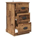 vidaXL Cabinet de chevet avec tiroir Bois Ancien 39 x 39 x 67 5 cm