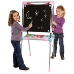 Smoby double chevalet réglable pour enfants rose 410203