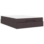 vidaXL Cadre de lit avec stockage Marron foncé 160 x 200 cm tissu