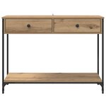 vidaXL Table console avec tiroir Chêne artisanal 100 x 34 5 x 75 cm