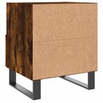 vidaXL Tables de chevet 2Pièces chêne fumé 40x35x47 5cm bois d’ingénierie