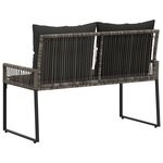 vidaXL Banc extérieur 2 -Seater 4 pc 110 x 59 x 82 cm polyrotin