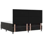 Lit à ressort vidaXL avec matelas Noir 200x200 cm Velours
