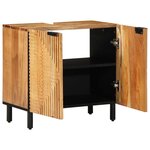 vidaXL Meuble Sous Lavabo Marron 62 x 33 x 58 cm Bois d'acacia massif