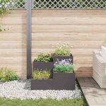 vidaXL Cache-pot de jardin Noir 80 x 80 x 60 cm Acier