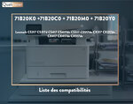 Qualitoner x4 toners 71b20k0 +71b20c0 + 71b20m0 + 71b20y (noir + cyan + magenta + jaune) compatible pour lexmark