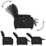 vidaXL Fauteuil de massage inclinable Noir Similicuir