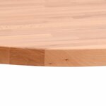 vidaXL Dessus de table Ø80x4 cm rond bois massif de hêtre
