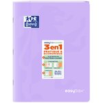 Cahier piqûre EASYBOOK Pastel 24 x 32 cm 96p 90g grands carreaux coloris aléatoire OXFORD