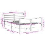 vidaXL Cadre de lit avec tête de lit blanc 140x200 cm bois pin massif