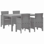 vidaXL Ensemble de salle à manger pour jardin 5 Pièces Gris clair
