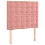 vidaXL Sommier à lattes de lit et matelas Rose 80x200 cm Velours