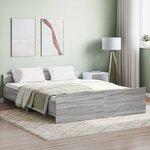 vidaXL Cadre de lit tête de lit et pied de lit sonoma gris 140x200 cm