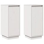 vidaXL Buffets 2 Pièces Blanc 31 5x34x75 cm Bois massif de pin