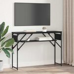 vidaXL TableConsole Chêne noir 105x30x75cm Bois d'ingénierie