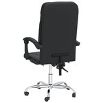 vidaXL Fauteuil inclinable de bureau Noir Similicuir