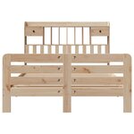 vidaXL Lit bibliothèque sans matelas 140x190 cm bois de pin massif