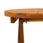 vidaXL Table de jardin pliante Naturel Ø60 x 75 cm