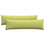 vidaXL Coussins de canapé 2 pc tissu Vert clair 145 x 40 cm