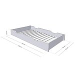 Tiroir de lit 80 x 160 BUDDY - bleu clair