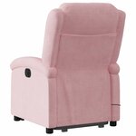 vidaXL Fauteuil inclinable de massage électrique rose velours