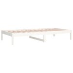 vidaXL Lit de jour sans matelas blanc 90x200 cm bois de pin massif
