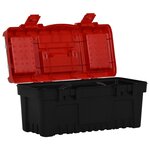 vidaXL Ensemble de boîte à outils 2 Pièces Noir et rouge Polypropylène