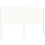 vidaXL Cadre de lit sans matelas blanc bois de pin massif