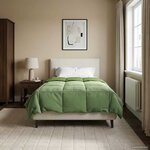vidaXL Duvet complet toute l'année Vert 140 x 200 cm Microfibre