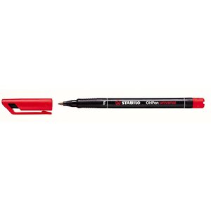 Feutre pour films ohpen permanent pointe fine rouge x 10 stabilo