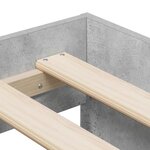 vidaXL Cadre de lit Gris béton 70 x 190 cm Bois d'ingénierie