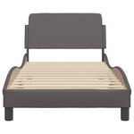 vidaXL Cadre de lit sans matelas gris 80x200 cm similicuir