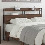 vidaXL Tête de lit de rangement Chêne marron 160 cm Bois d'ingénierie