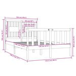 vidaXL Cadre de lit sans matelas blanc 120x190 cm bois massif